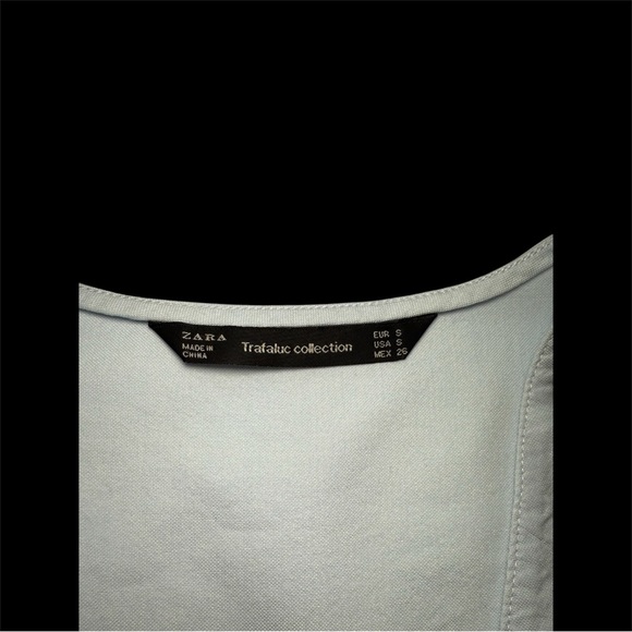 Zara Light Blue Ruffle Sleeve Dress — Size 0 - Picture 9 of 9